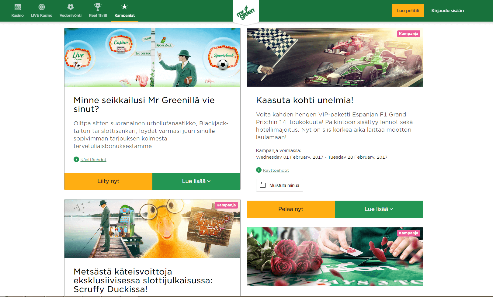 Käteiskampanja MrGreen