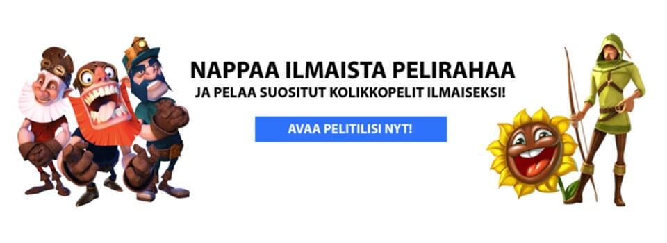 Ilmaista pelirahaa ilman talletusta