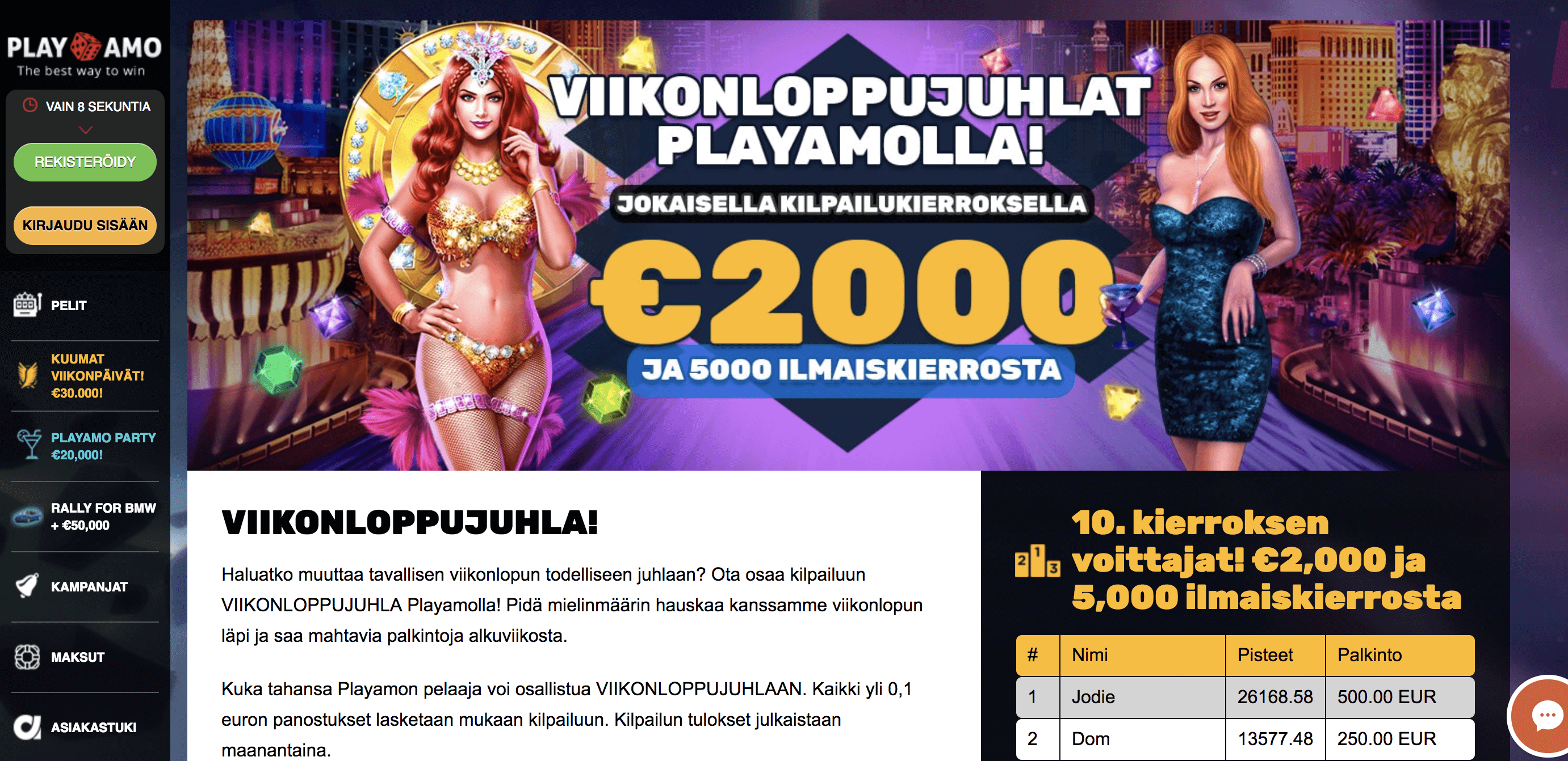 Playamo viikonloppujuhlat