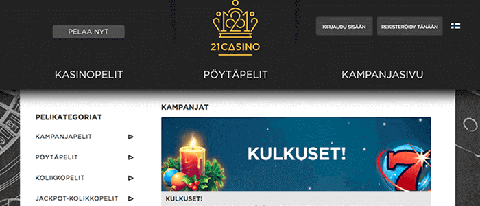 21Casino ilmaiskierrokset