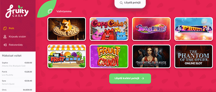 Fruity Casa casino bonus