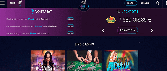 Genesis Casino bonus