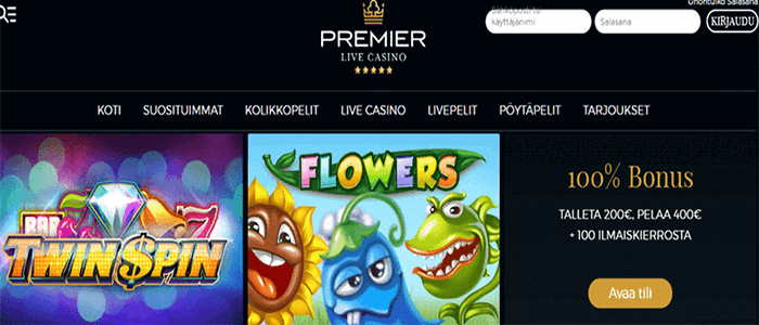 Premier Live Casino ilmaiskierroksia