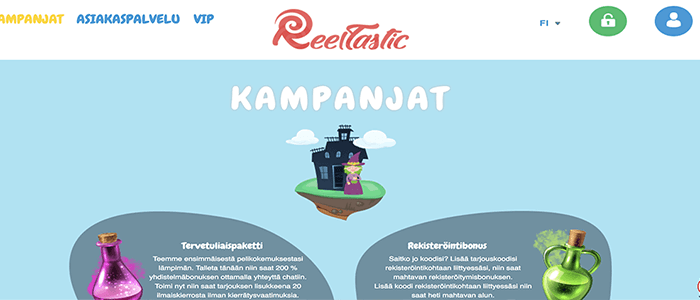 Reeltastic ilmaiskierrokset