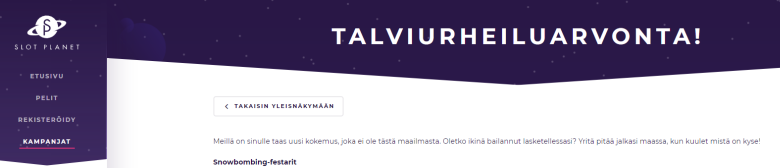 Slot Planetin Talviurheiluarvonta