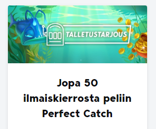 Betser - 50 ilmaiskierrosta peliin Perfect Catch