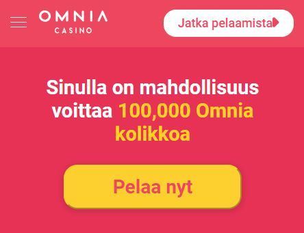 Omnia Casino 100 000 Omnia kolikkoa