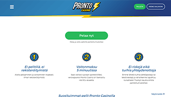 Pronto casino bonus