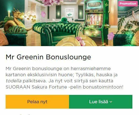 Mr Green - Bonuslounge