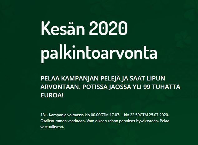 Karjala Kasinon kesän 2020 arvonta